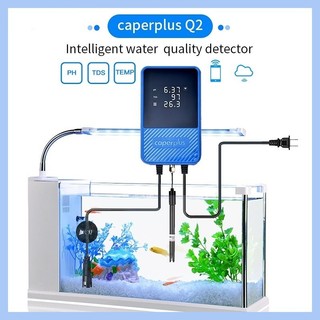 Máy kiểm tra chất lượng nước Caperplus Máy đo PH bể cá + Máy đo nhiệt độ dụng cụ TDS EC có độ tinh khiết nước kỹ thuật số