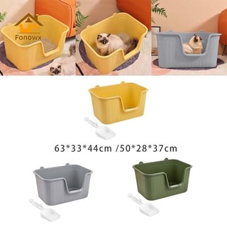 Mở Top Pet Litter Khay Cat Sand Box Kitten Toilet Cat Litter Basin