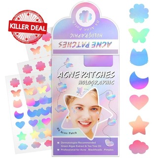 Miếng Dán Mụn Nhiều Màu Sắc Với Dầu Cây Trà 84 Miếng Dán Hydrocolloid Trong Nhiều Hình Dạng Để Loại Bỏ Vết Bẩn