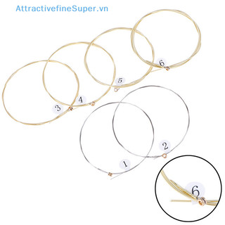 Asvn 1 bộ 6 dây đàn guitar thép mạ niken cho đàn guitar acoustic hot