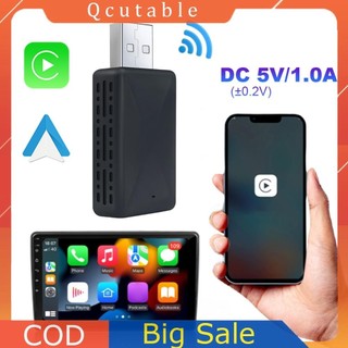Carplay không dây 2 trong1 Android Auto Adapter WiFi BT Auto Connect Mini USB Dongle