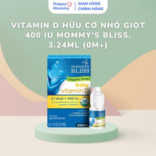 Vitamin D hữu cơ nhỏ giọt 400 IU Mommy's BLISS, 3.24ml (0M- 1y)