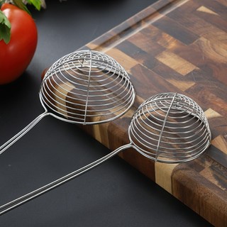 G5967 Vợt múc Topping trân châu, vợt múc lẩu inox cán đỏ siêu bền GARIN