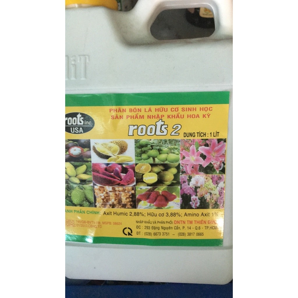 Phân bón lá kích rễ cao cấp của Mỹ Root 2 can 1 Lít