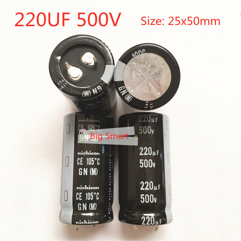 1 tụ điện phân 500V220uf 25X50 220UF 500V 25 * 50mm Chính hãng