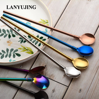 Muỗng inox kiêm ống hút và muỗng khuấy 2 trong 1