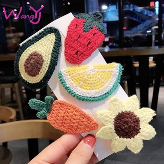 Yyds kẹp tóc len trái cây kẹp tóc cà rốt cho trẻ em kẹp tóc bb cô bé kẹp dâu tây mũ đội đầu cho bé gái bssty454771277