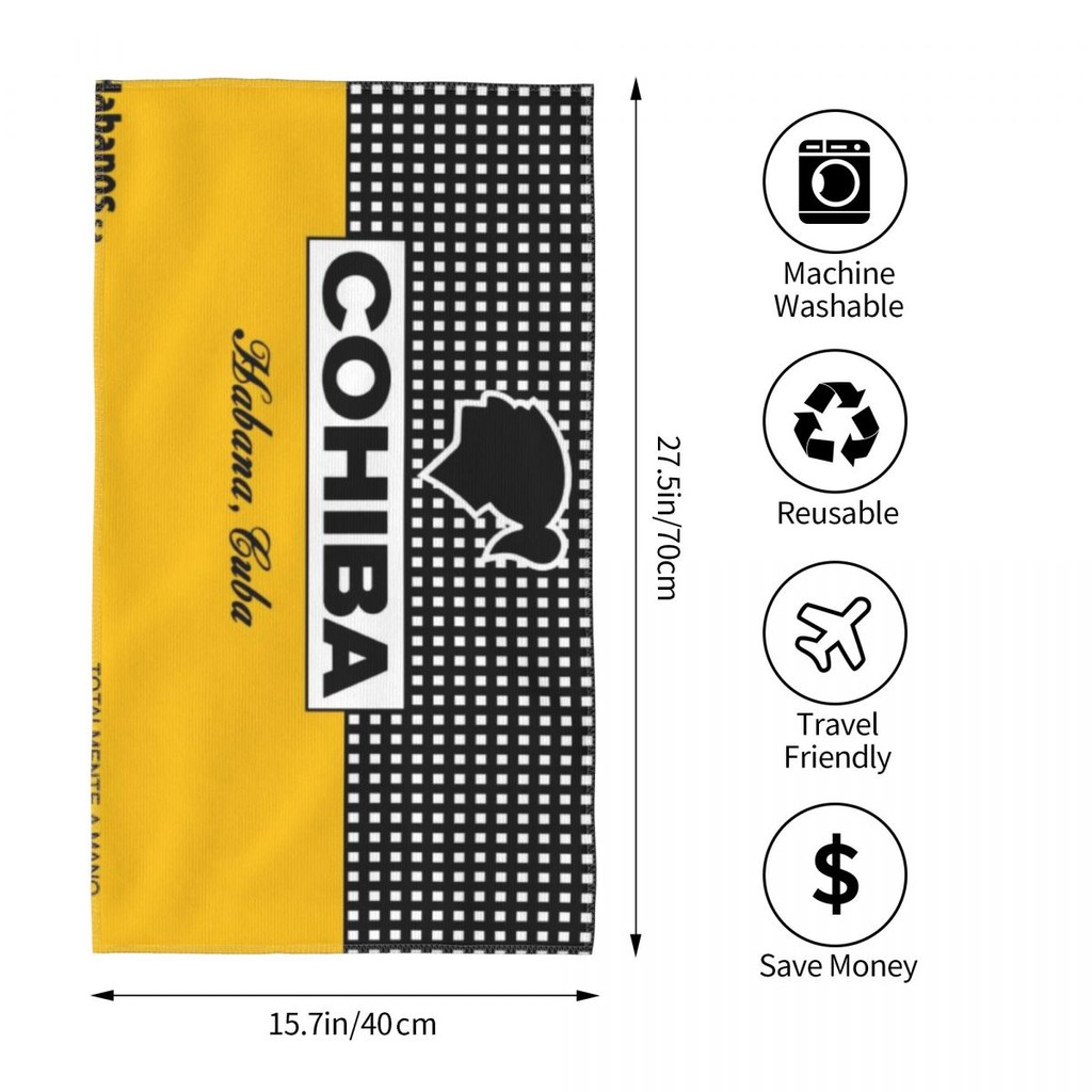 Cohiba Thấm Hút Mặt Vuông Khăn Mảng Sợi Siêu Mịn Chạy Bộ Thể Dục Yoga Thể Thao Ngoài Trời Khăn Thể T