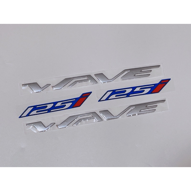Tem nổi dẻo xe Wave 125i, tem mẫu Wave Thái có sẵn keo dán