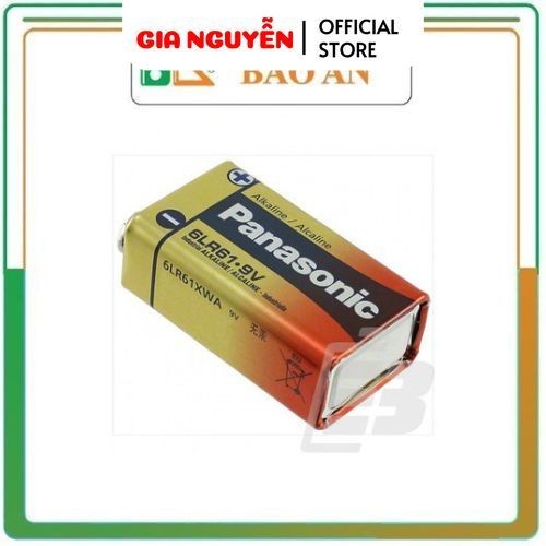 Pin vuông  9V Panasonic Alkaline 6LR61T/1B chính hãng vỉ  1 viên -  - Gia Nguyễn