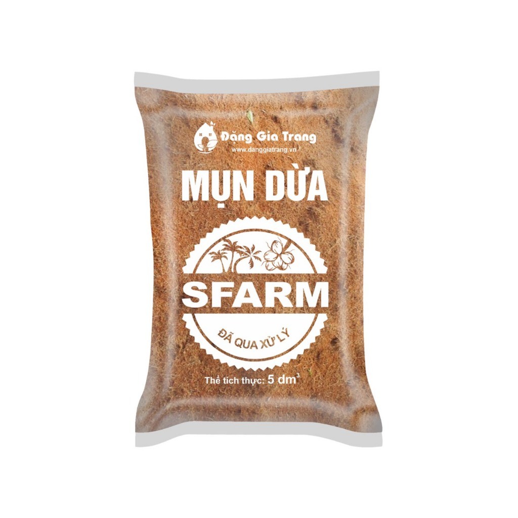 Mụn Dừa Sfarm Đã Xử Lý Chất Chát & Mầm Bệnh (Túi 5dm3) | SFARM - Nông nghiệp Cần Thơ