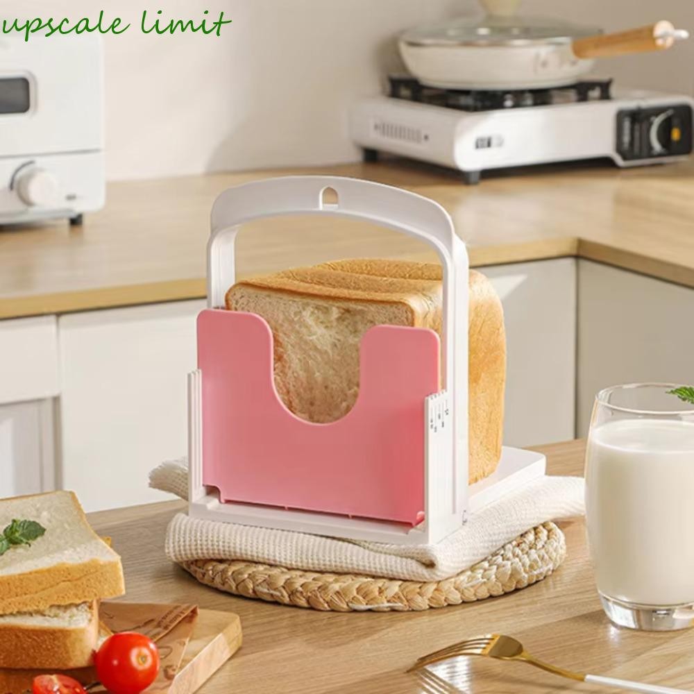 Khuôn cắt bánh mì giới hạn UPSCALE, Máy thái bánh mì nướng tiết kiệm không gian có thể gập lại, Hướng dẫn sử dụng di động có thể điều chỉnh độ dày Giá đỡ bánh mì Sandwich