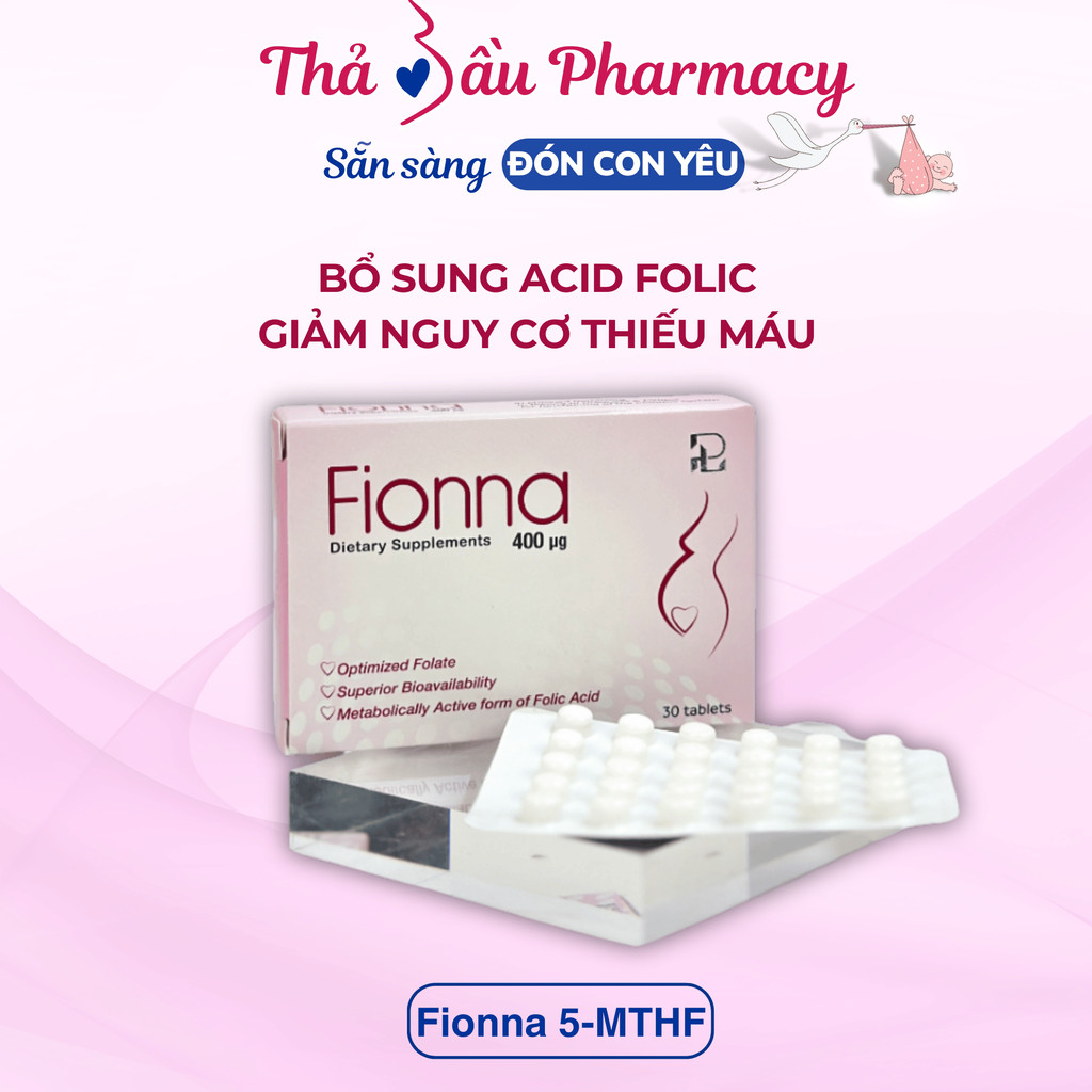 5 MTHF Fionna - Viên Uống Bổ Sung Acid Folic Từ Châu Âu Hộp 30 viên