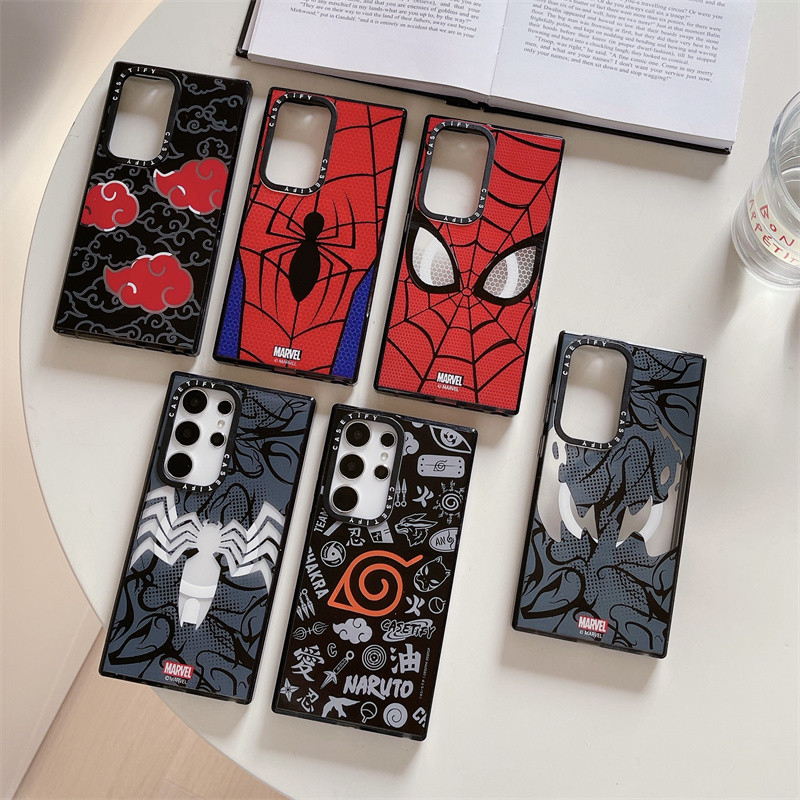 【 Marvel Spider Man 】 Ốp điện thoại Samsung Galaxy S25 Ultra S24 S22 S23 Ultra Khắc thu hút từ tính 
