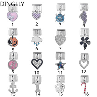  Mới Trắng K Trái Tim Đại Dương Hoa Nhỏ Series Ý Vòng Tay Lắp Ráp Vòng Tay Co Giãn Thép Không Gỉ DIY 