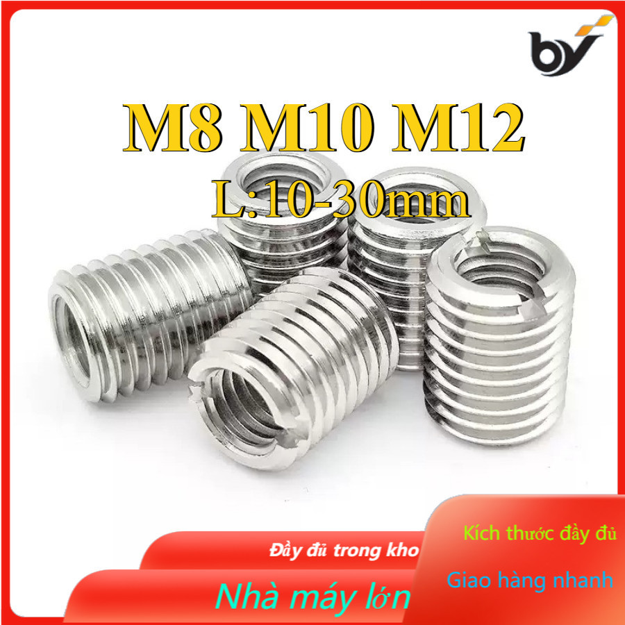 Ren cấy ốc ，Quy lô cấy chân ren các loại inox 304，nối ren trong ren ngoài M8 / M10 / M12 (BY-WDM-1)