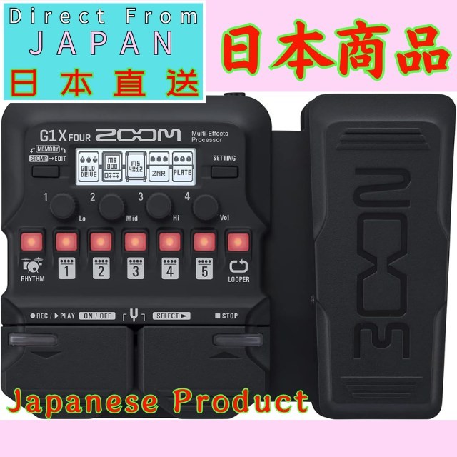 【Genuine product】ZOOM G1X 4 Đàn Guitar Multi-Effector có bàn đạp Màu đen【Direct From Japan】