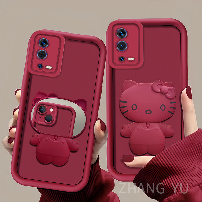Ốp lưng OPPO A55 4G Ốp điện thoại TPU Mẫu mới Cat Holder Full Lens Cover Vỏ mềm OPPO A55 4G