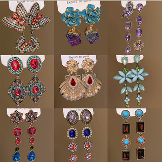 Bông tai phong cách Bohemian Bông tai phóng đại độc đáo Bông tai nữ Bông tai hình tròn