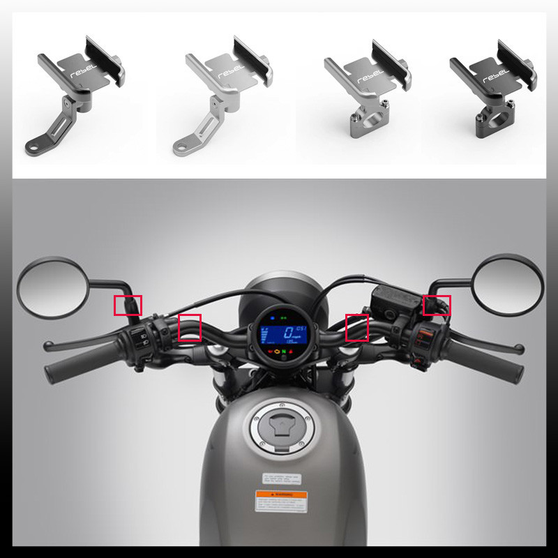 Dành Cho Xe Honda Rebel 300 Rebel 500 CMX Rebel300 Rebel500 Phụ Kiện Xe Máy Tay Cầm Mặt Sau Gương Đi