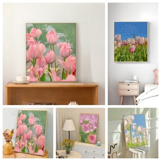 Ins Tranh Phong Cảnh Đơn Giản Phong Cách Bắc Âu Trang Trí Tường Họa Tiết Hoa Tulip Treo Tranh Trang Trí Nhà