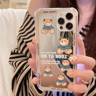 Ốp lưng gương chống sốc teddy bear - nhiều gấu - o011