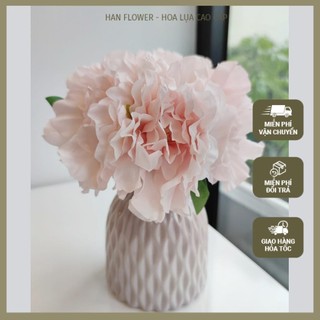 Hoa lụa hoa giả - hoa mẫu đơn thân ngắn 1 bó 5 bông - Han flower