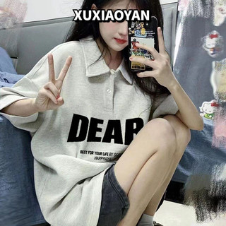 XUXIAOYAN áo polo nữ áo có cổ Fashion xu hướng INS Trendy A23K05E 17Z240426