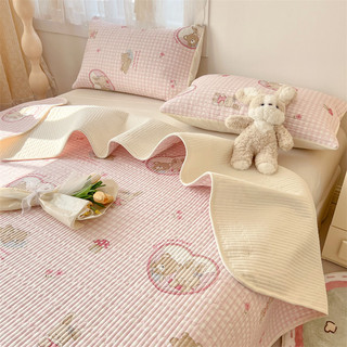 Khăn trải giường đa chức năng 3 TRONG 1 100% Cotton / Chăn IN hình gấu dễ thương Khăn trải giường đơn Queen King Size Cadar