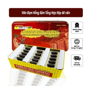 [CHÍNH HÃNG] Viên Đạm Hồng Sâm Linh Chi Nhung Hươu 60 viên Bio Hàn Quốc