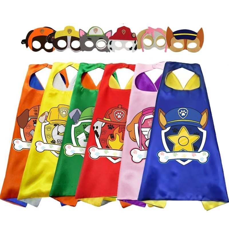 Hoạt Hình PAW Patrol Áo Trẻ Em Halloween Giáng Sinh Gia Đình Tập Hợp Hiệu Suất Quần Áo Áo Áo Choàng