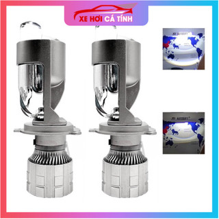 Bi led mắt ếch mini a82 pro - chân h4, h7, h11 pha, cos a82 ánh sáng trắng 6000k điện 12v-24v xe con, xe tải 50000 giờ