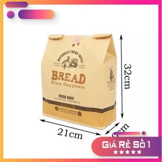 TÚI BÁNH MÌ HOA CÚC ÔNG ĐẦU BẾP SIZE LỚN NGANG 21X31X10CM (50 CHIẾC)