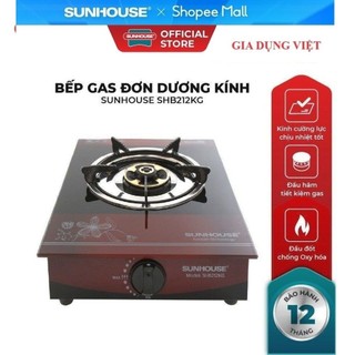 Bếp gas đơn dương kính sunhouse SHB212KG