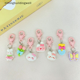 Twvn Kawaii Hoạt Hình Thỏ Móc Khóa Dễ Thương Nơ Trái Tim Móc Khóa Xe Móc Khóa Học Túi Mặt Dây Chuyền Ba Lô Quyến Rũ Cặp Đôi Quà Tặng QDD