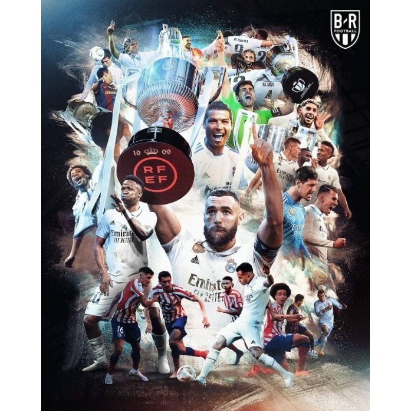 [Sẵn Hàng] Poster Real Madrid Cực Đẹp, Ảnh Dán Tường Real Madrid, Poster Bóng Đá Có Sẵn Keo Dán - Mớ