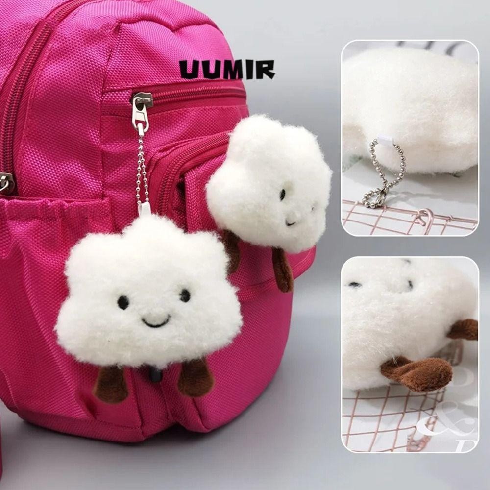 UUMIR Mặt dây chuyền túi, Mặt dây chuyền đám mây sang trọng mềm mại, Trang trí treo dễ thương Đồ chơi nhồi bông Ba lô Vòng chìa khóa Túi phụ kiện