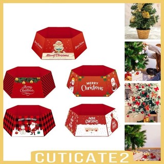 Váy cây thông Noel hình lục giác 9,8x15,7 inch Trang trí có thể gập lại cho văn phòng siêu thị đa năng