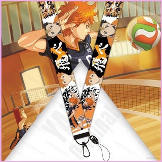 Anime Haikyuu Karasuno Móc Khóa Điện Thoại Di Động Dây Hinata Shoyo Mặt Dây Đeo Cổ Tay Kageyama Vỏ Thẻ Có Thể Tháo Rời