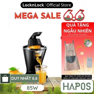 Máy vắt cam tự động LocknLock Chính hãng, công suất cao 85W, đa năng ép lựu, bưởi, chanh EJJ256BLK - HAPOS OFFICIAL MALL