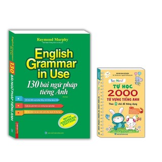 sách - combo 2c - 130 bài ngữ pháp tiếng anh ( bản màu ) + take note tự học 2000 từ vựng tiếng anh  (MT)