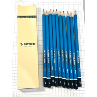 Hộp 10 cây bút chì gỗ cao cấp bizner biz-p02
