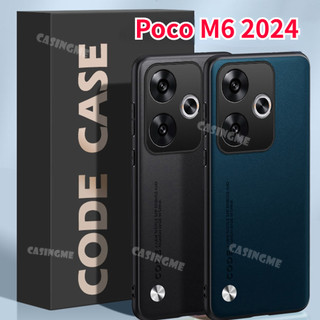 Poco M6 2024 Vỏ điện thoại da trơn sang trọng cho Poco M6 4G PocoM6 6M M 6 M6Poco 4G 5G 2024 Ốp lưng chống sốc PC cứng mờ
