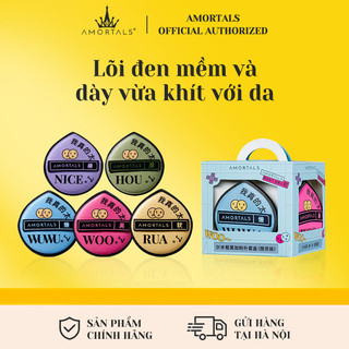 Bông phấn Amortals đen mới 100 điểm, có sẵn 5 miếng, dày dặn vừa vặn với da, bông phấn màu đen mới siêu mềm, không bị dính hay ăn phấn, giao hàng nhanh tận nơi