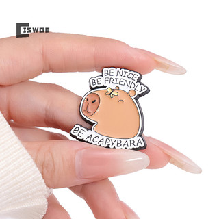 [Ciswge] Capybara Hippo Men Pins Động Vật Hoạt Hình Trâm Cài Ve Áo Huy Hiệu Dễ Thương Ngộ nghĩnh Hippopotamus Món Quà Trang Sức Cho Trẻ Em Bạn Bè [MỚI]
