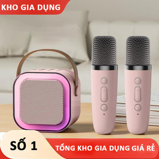 Loa bluetooth karaoke Kinyo K12 tặng kèm 2 mic và sticker,loa karaoke không dây âm thanh bass hay Gia dụng giá rẻ số 1