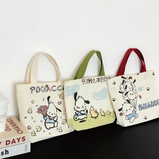 Hàng sẵn có Sanrio Học phí Học sinh Kuromi Melody Cinnamoroll Túi vải Tote Túi vải hoạt hình Túi vải Beg Túi đi học