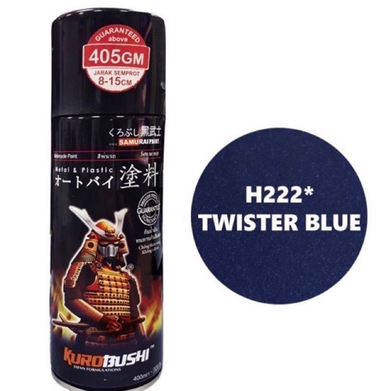 Samurai H222 - Chai sơn xịt SAMURAI màu xanh da trời H222