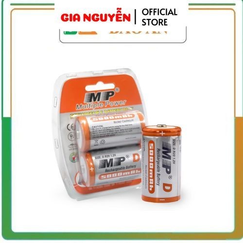 Vỉ 2 Viên pin đại D sạc MP dung lượng cao 5000maH -  - Gia Nguyễn