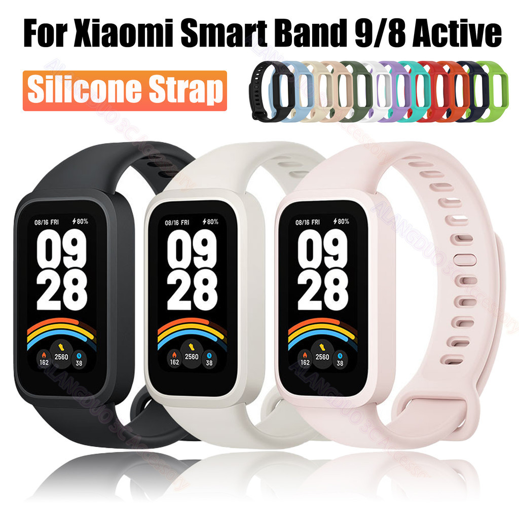 Dây đeo silicon cho Xiaomi Smart Band 9 8 Active Dây đeo cổ tay thay thế Dây đeo Mi Band 9 8 Active 